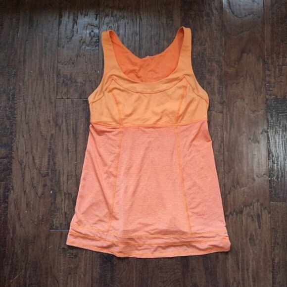 Lululemon Pizzaz Orange Ta Ta Topper Tank Top sz 6 W1C50S - Picture 3 of 8